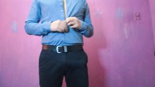 Solo str8 dude masturbating, real homemade