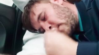 Car suck and cum