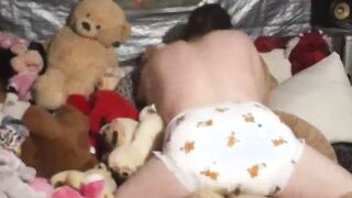Nappy sissy humping teddy bear