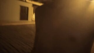 Walking in a nappy on the street