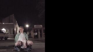 Wetting thick nappies in the street