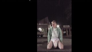 Wetting thick nappies in the street