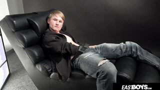Czech blonde hot boy jerks off big dick