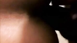 Big Black Cock Bareback Amateur Gapes on Huge Dick