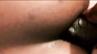 Big Black Cock Bareback Amateur Gapes on Huge Dick