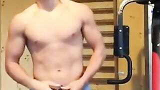 Hunky Amateur Twink Masturbating on Webcam