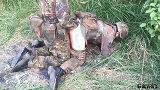 German Military Men Go Wild Outdoors
