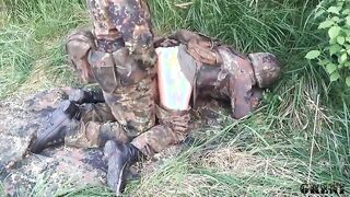German Military Men Go Wild Outdoors