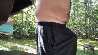 Outdoor Public Masturbation with a Cum Shot