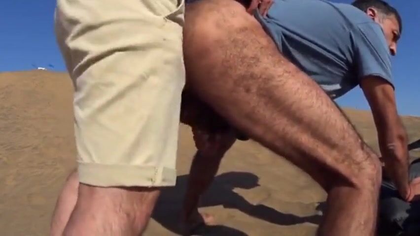 Outdoor cruising fun with a stranger on a dune