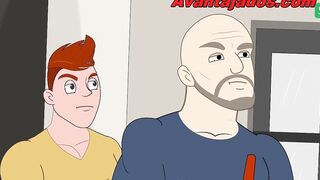 Gay Cartoon the Old Guy Cleaner