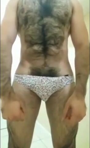 Muscle Man Strokes His Big Cock and Flexes