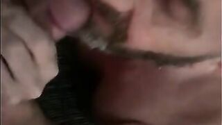 Daddy's Blowjob Practice with Amateur Bear Couple