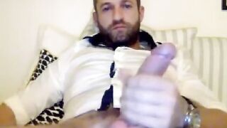 Bulgarian Daddy Strokes His Big Cock on Webcam