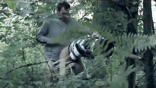 Outdoor Bareback Sex and Blowjob