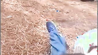 Outdoor Bareback Sex and Blowjob