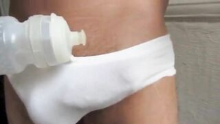 Big Cock Bulging Out of Briefs