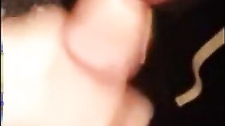 Black Twink Swallows White Cum in Interracial Blowjob