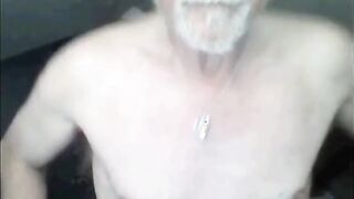 Naked Grandpa Jacks Off