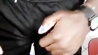 Big-Headed Black Cock in Shorts