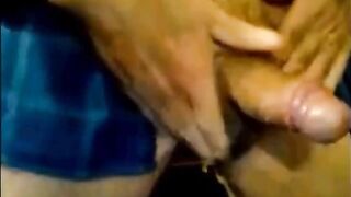 Amateur Bear Grandpa Cums with Toy