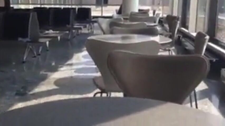 Public Masturbation: Airport Pee and Cum