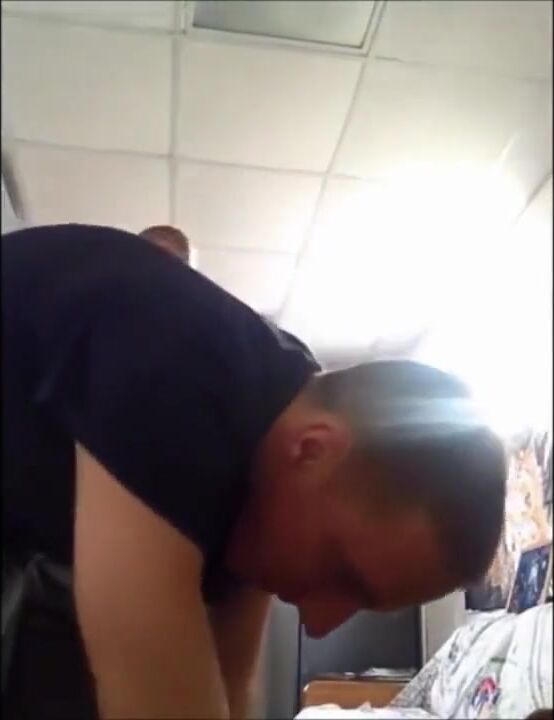Big-Cock Military Men Have a Quickie in Boot Camp