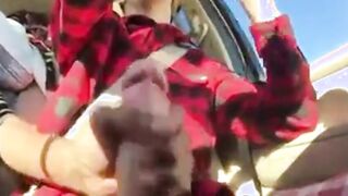 Twink Handjob in the Car