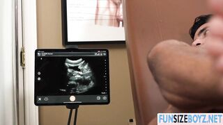 Watching my doctors dick inside my ass in monitor