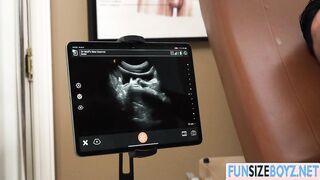 Watching my doctors dick inside my ass in monitor