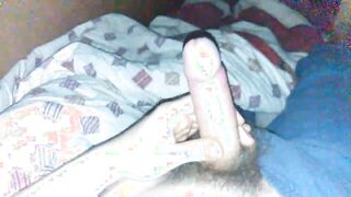 Stroking my cock and cumming hard