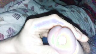 Stroking my cock and cumming hard