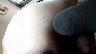 Daddy fucks me bareback in his car - Amateur gay bareback sex