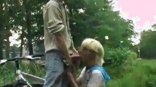 Bareback Fun in the Park with a Cum Tribute