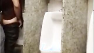 Breeding a Slut: Bareback in a Public Bathroom Orgy