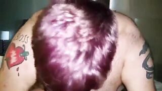 Fat Bareback Bottom Takes Interracial Load