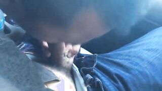 Twink Sucks Big Cock in a Car