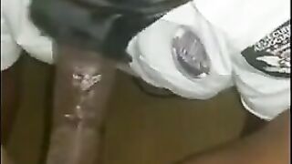 Big Black Cock Sucked by a Hungry Amateur