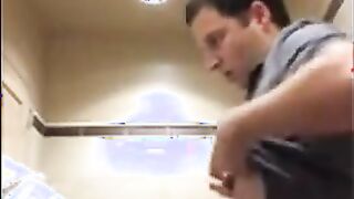 Black Thief Pounded by White Manager in Restroom
