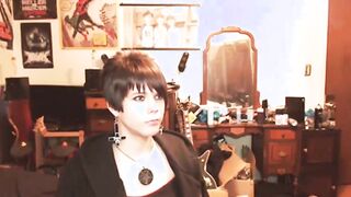 Short-Haired Crossdresser Cutie on Webcam