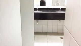 Twink Takes Big Cock Anal and Blowjob in Public Stall