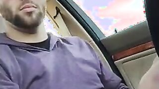 Big-Cock Hunks Play in the Car