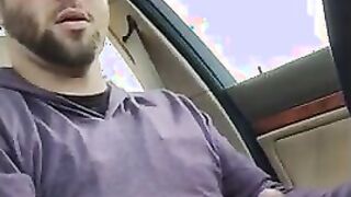 Big-Cock Hunks Play in the Car