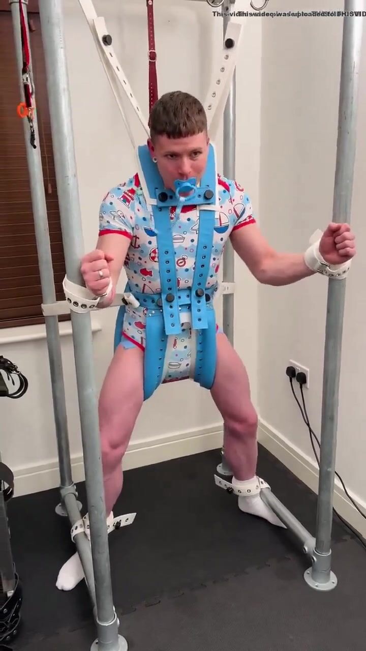 Diapered Stud Bound Helplessly
