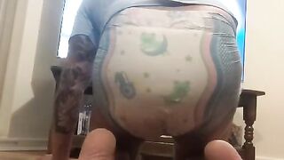 Hot guy poops his diaper