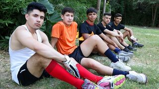 Soccer Players Banging After The Game