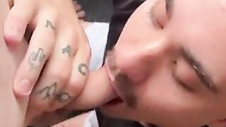 Latino enjoying dick