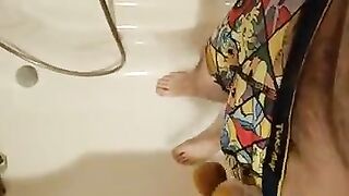Stuffing small plushie in my underwear and soaking it