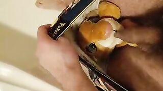 Stuffing small plushie in my underwear and soaking it