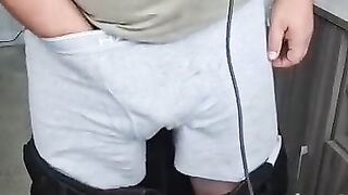 Moan and Cum in His Underwear